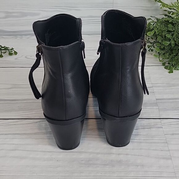 Shoe Dazzle Keke double side zip bootie in black Women's Size 8.5 - Picture 5 of 10